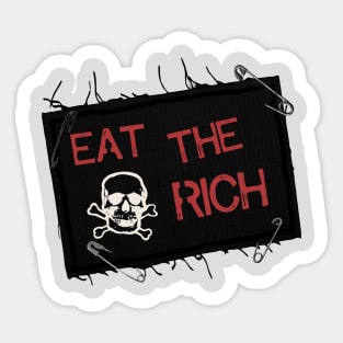 Eat the Rich Distressed Patch Sticker